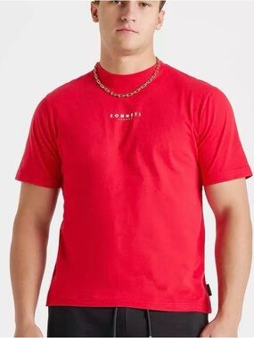 Sonneti London Essential T-Shirt Red Short Sleeve Size Small